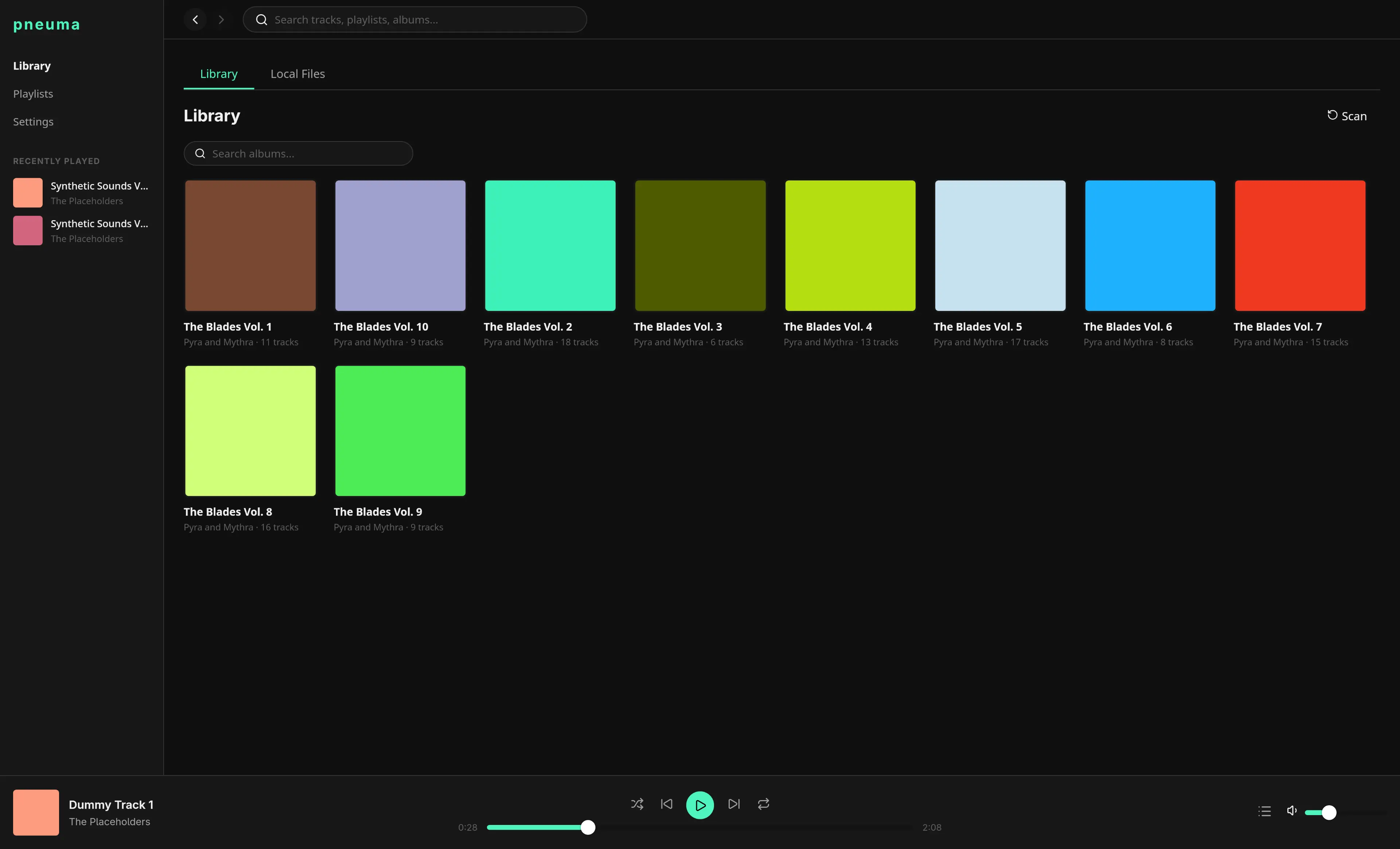 Screenshot of pneuma